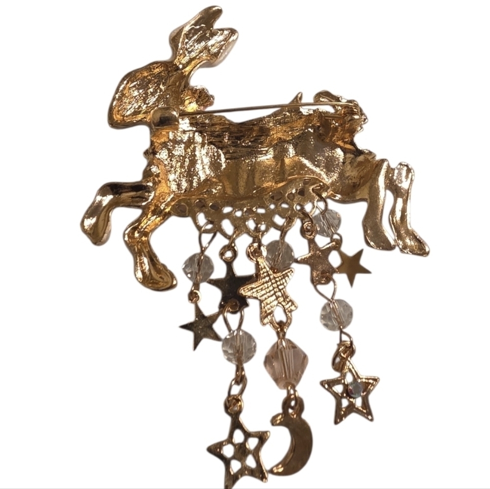 Carousel Rabbit Statement Brooch | NWOT - Picture 3 of 5